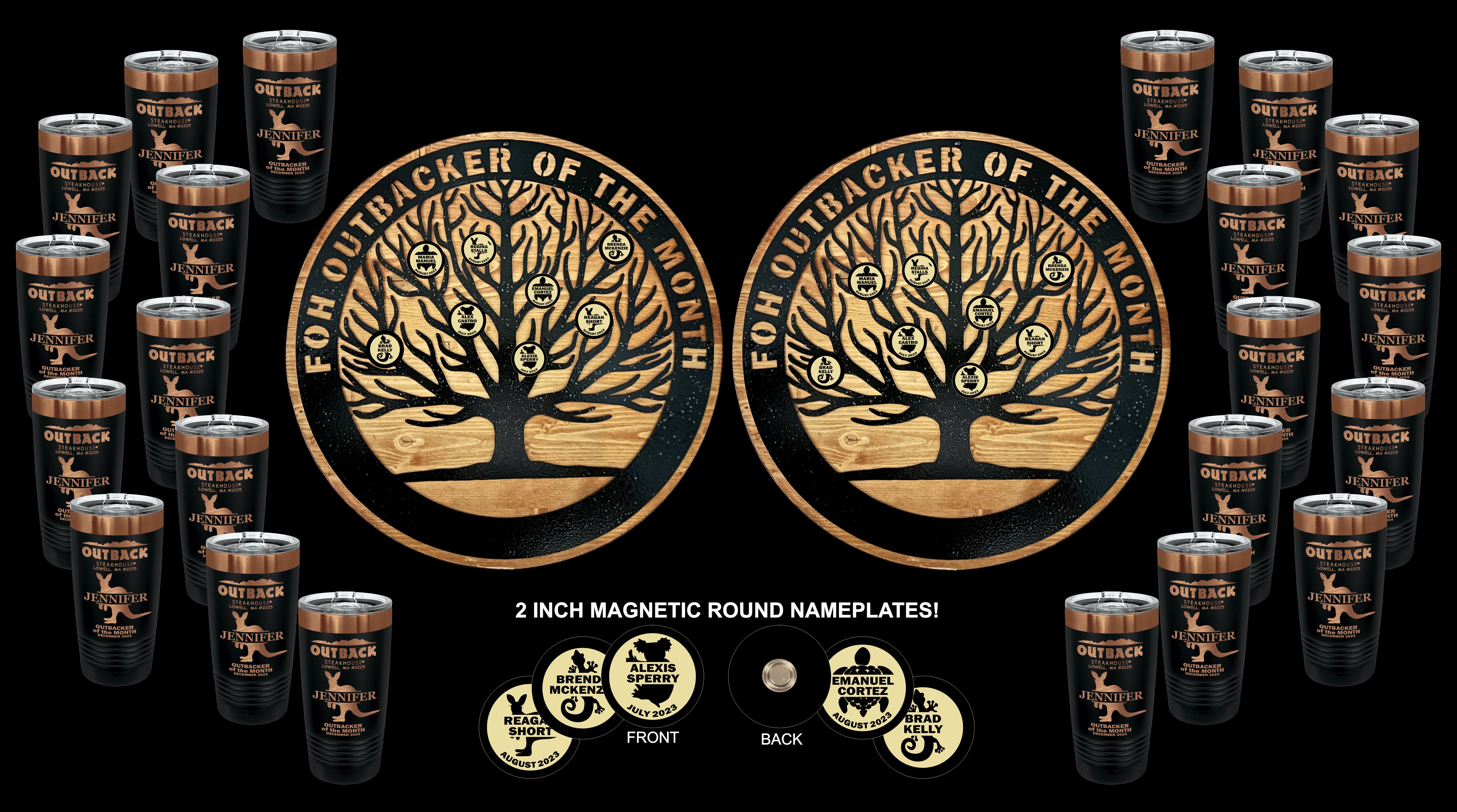 FOH & BOH Tree and Tumblers