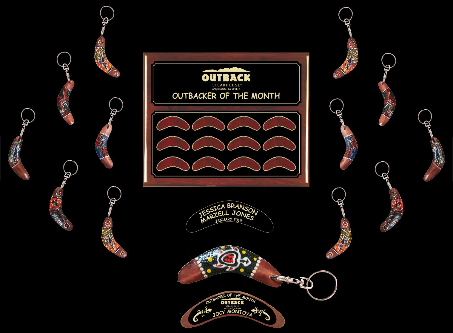 1&12 Basic Boomerang Key Chain Bundle