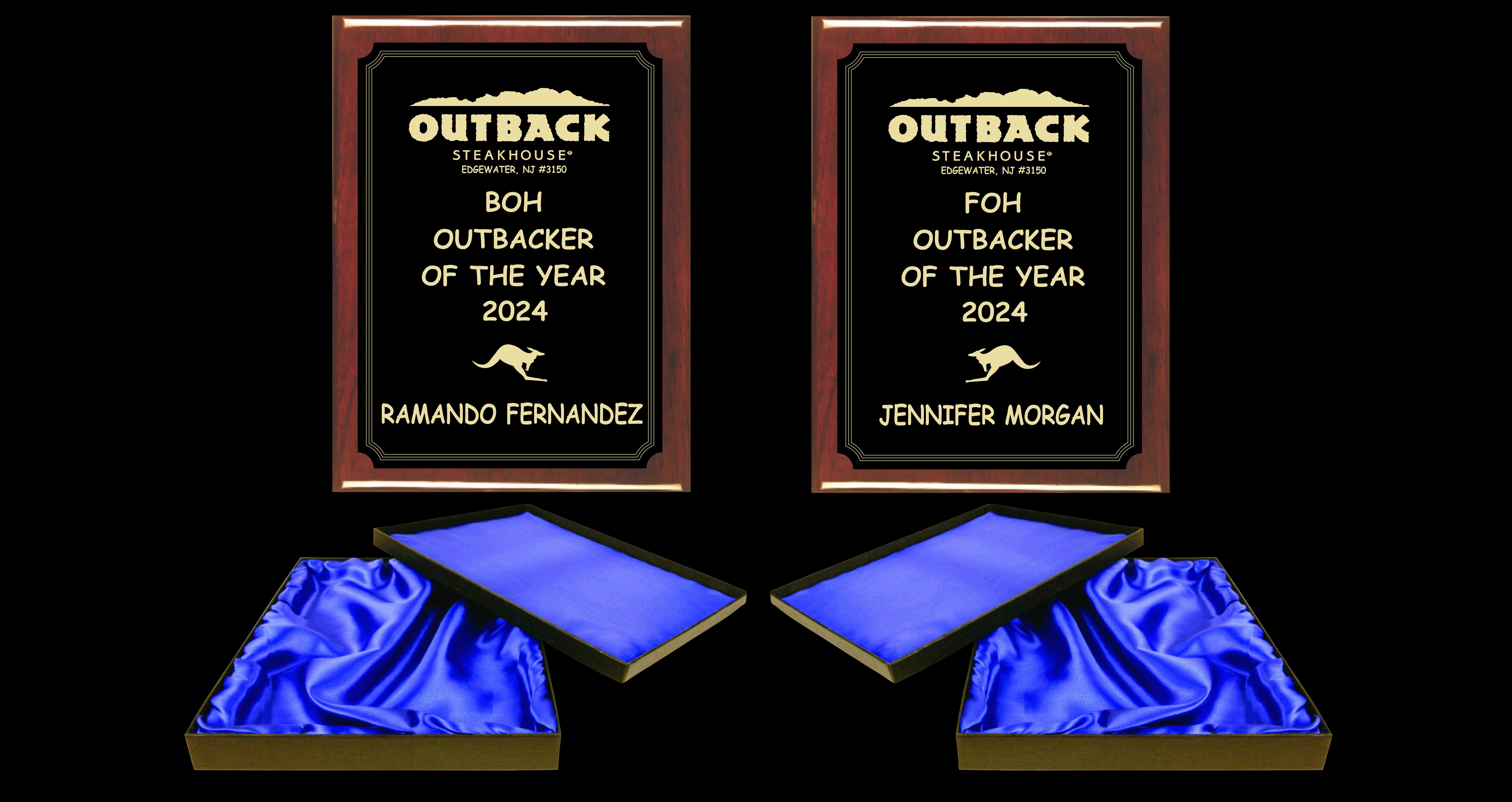 Outbacker of the Year Piano Finish Plaque